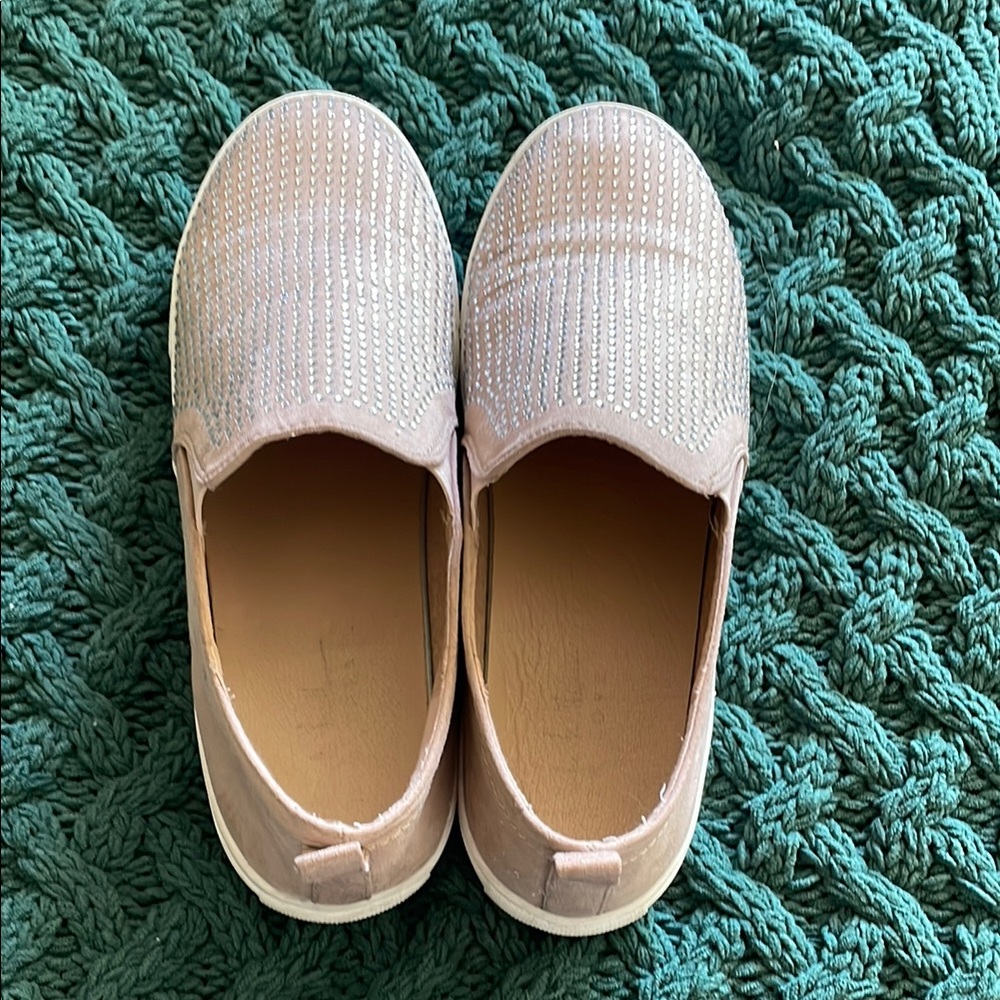 Nicole Miller Studded Slip-On Sneakers with Rhinestones Size 7.5 - Picture 10 of 14